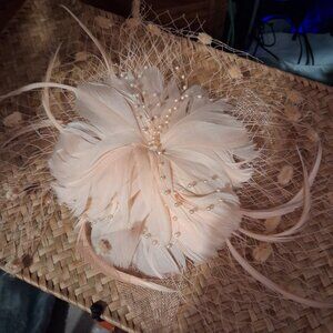 Womens Fascinator Feather Flower Hat clip Wedding Tea Racing Party Headwear